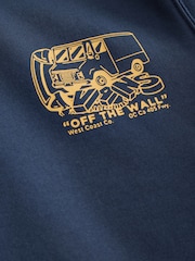 Vans Boys Next Stop Loose 100% Cotton Blue Hoodie - Изображение 3 из 4