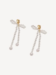 Hermina Athens Gold Plated Fedra Pearl Earrings - Image 1 of 1