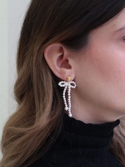 Hermina Athens Gold Plated Fedra Pearl Earrings - Image 2 of 6