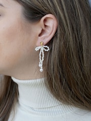 Hermina Athens Gold Plated Fedra Pearl Earrings - Image 5 of 6