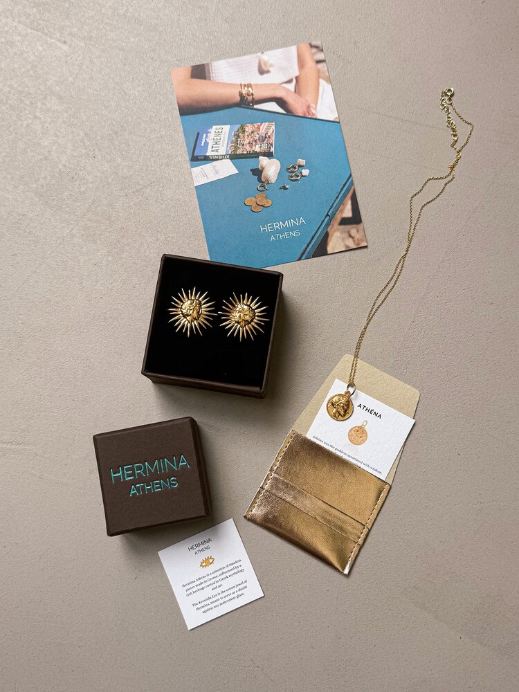 Hermina Athens Gold Plated Angel Pendant Necklace - Image 5 of 5