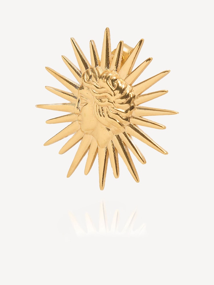 Hermina Athens Gold Plated Sun Earrings - Image 2 of 5