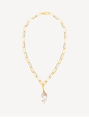 Hermina Athens Gold Plated Yasemi Baroque Pearl Necklace - Image 1 of 4