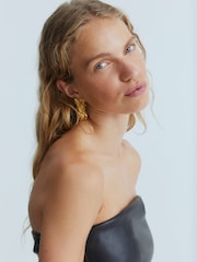 Hermina Athens Gold Plated Nike Foil Earrings - Image 1 of 9