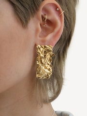 Hermina Athens Gold Plated Nike Foil Earrings - Image 6 of 9