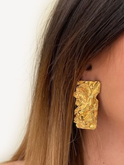 Hermina Athens Gold Plated Nike Foil Earrings - Image 7 of 9