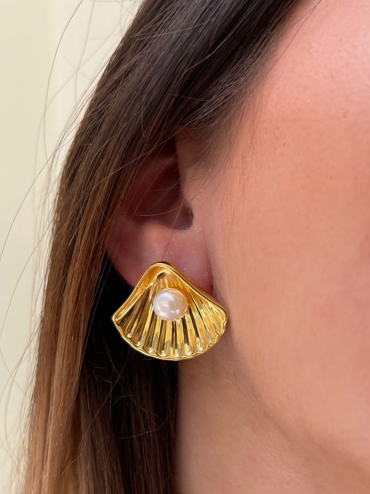 Hermina Athens Gold Plated Kochyli Earrings - Image 2 of 5