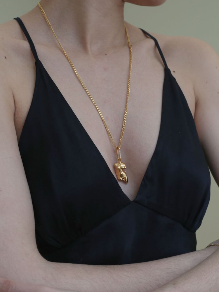 Hermina Athens Gold Plated Thea Small Cord Chain - Image 2 of 3