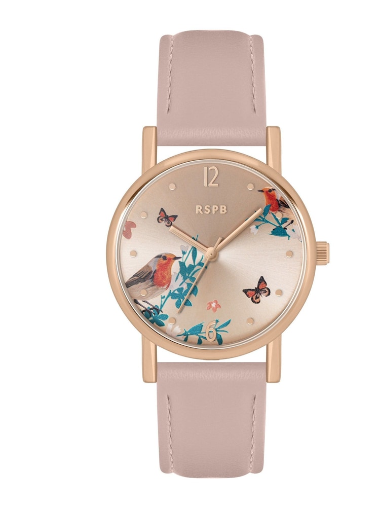 Tikkers Pink RSPB Robin Adult Watch - Image 1 of 4