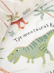 Catherine Lansfield Green Sleepy Dinosaur Reversible Duvet Cover Set - Image 4 of 4