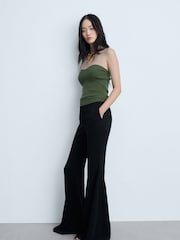 Mango Black Capsule Collection Flared Trouser - Image 1 of 5