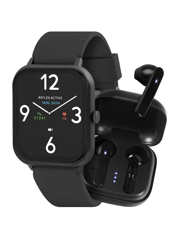 Reflex Active Series 17 Black Strap Smart Watch and True Wireless Sound Earbud Set - Image 1 of 7