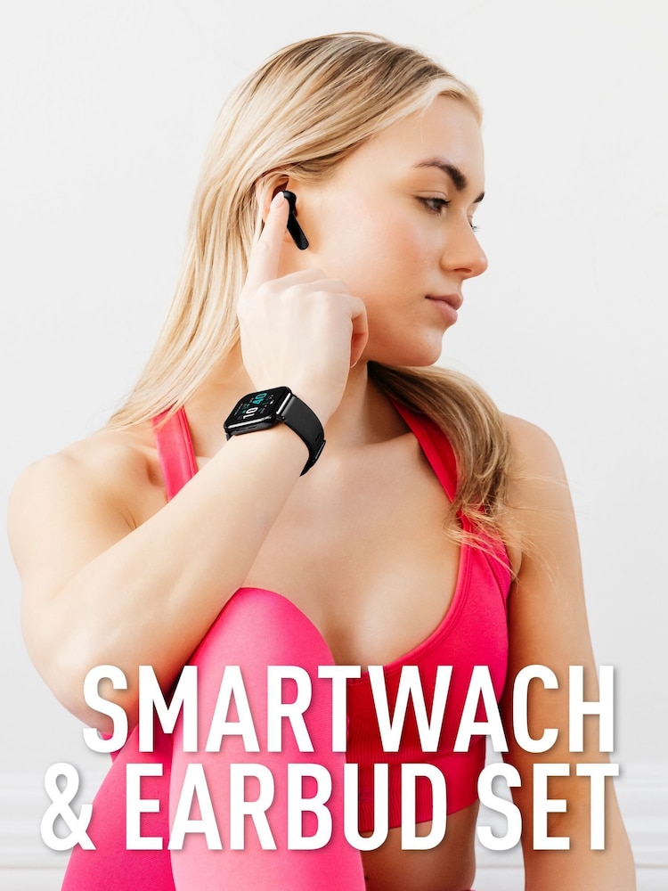 Reflex Active Series 17 Black Strap Smart Watch and True Wireless Sound Earbud Set - Image 2 of 7