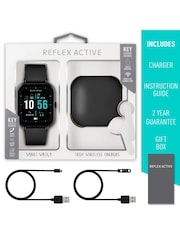 Reflex Active Series 17 Black Strap Smart Watch and True Wireless Sound Earbud Set - Image 5 of 7