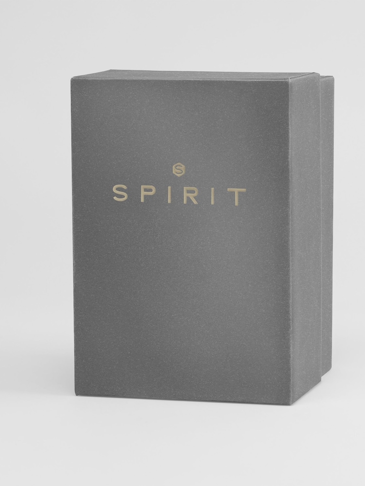 Spirit Gents Tachymeter Polished Silver Silicone Black Watch - Image 4 of 4