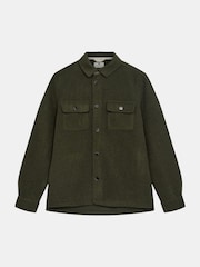 Anerkjendt Green Boiled Wool Overshirt - Image 4 of 6