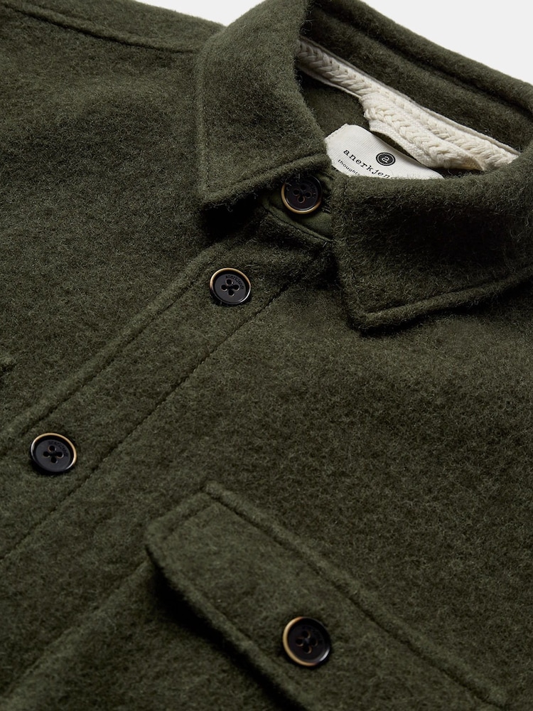 Anerkjendt Green Boiled Wool Overshirt - Image 6 of 6