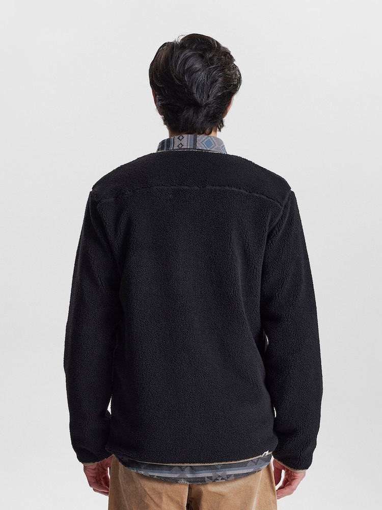 Anerkjendt Black Pile Cardigan - Image 2 of 8 Anerkjendt Black Pile Cardigan - Image 2 of 8