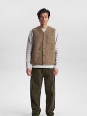 Anerkjendt Cream Boiled Wool Gilet - Image 1 of 7