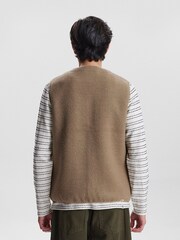 Anerkjendt Cream Boiled Wool Gilet - Image 2 of 7