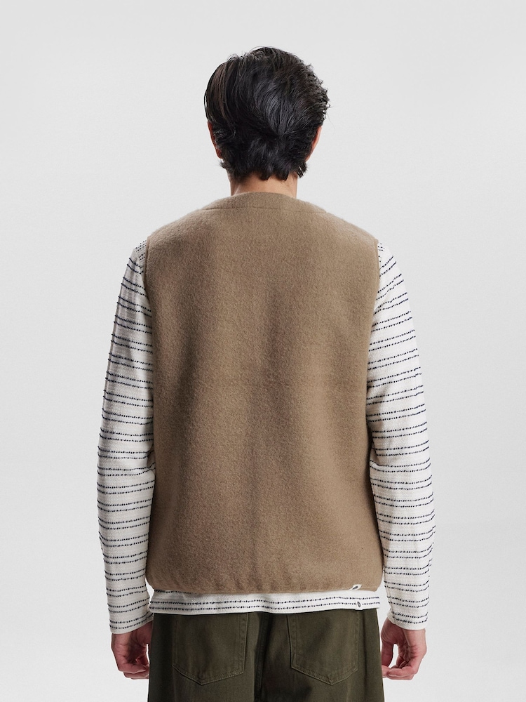 Anerkjendt Cream Boiled Wool Gilet - Image 2 of 7
