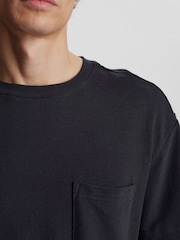 Anerkjendt Black 100% Cotton Structure T-Shirt - Image 4 of 8