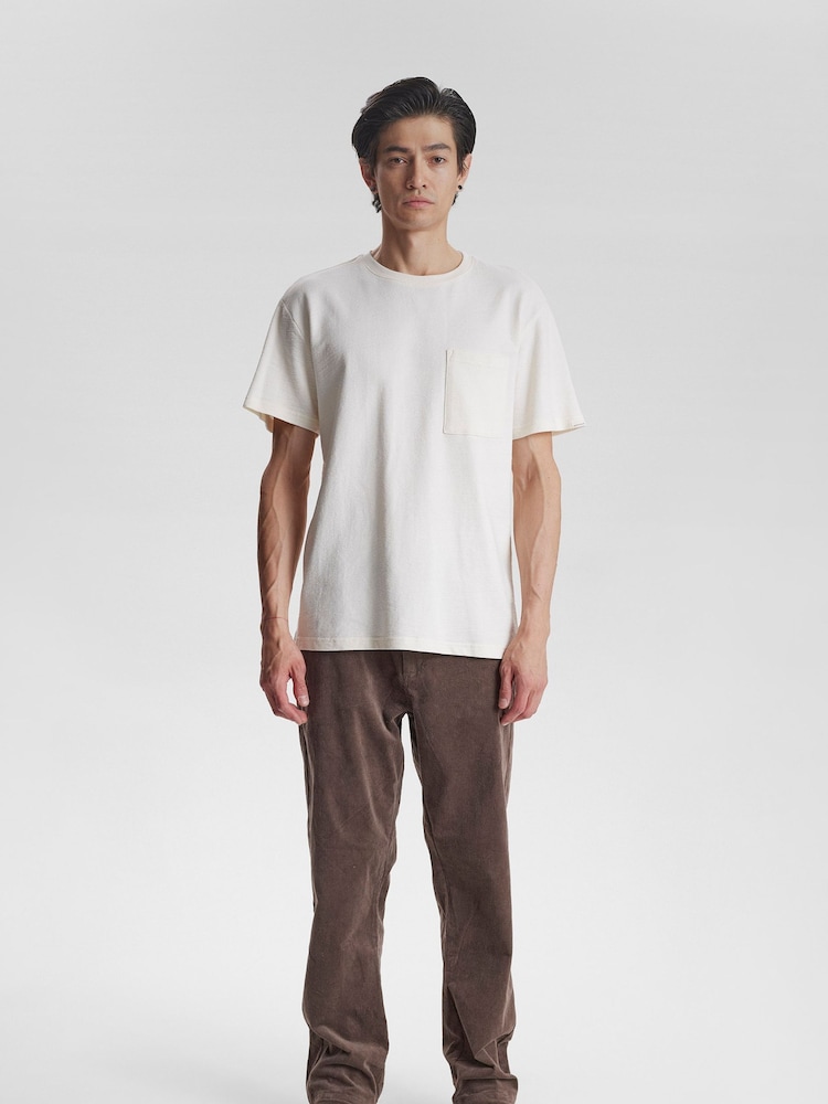Alb - Tricou cu structură din bumbac Anerkjendt 100% - Imaginea 1 din 7