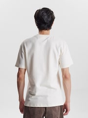 Alb - Tricou cu structură din bumbac Anerkjendt 100% - Imaginea 2 din 7