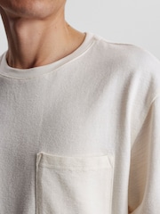 Alb - Tricou cu structură din bumbac Anerkjendt 100% - Imaginea 3 din 7