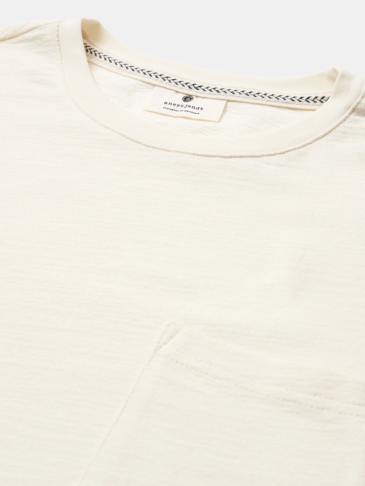 Alb - Tricou cu structură din bumbac Anerkjendt 100% - Imaginea 7 din 7