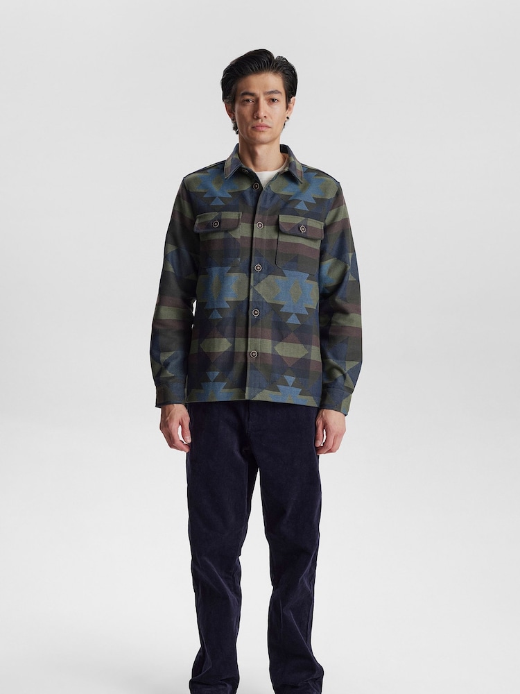 Anerkjendt Green Relaxed Fit Overshirt - Image 1 of 7