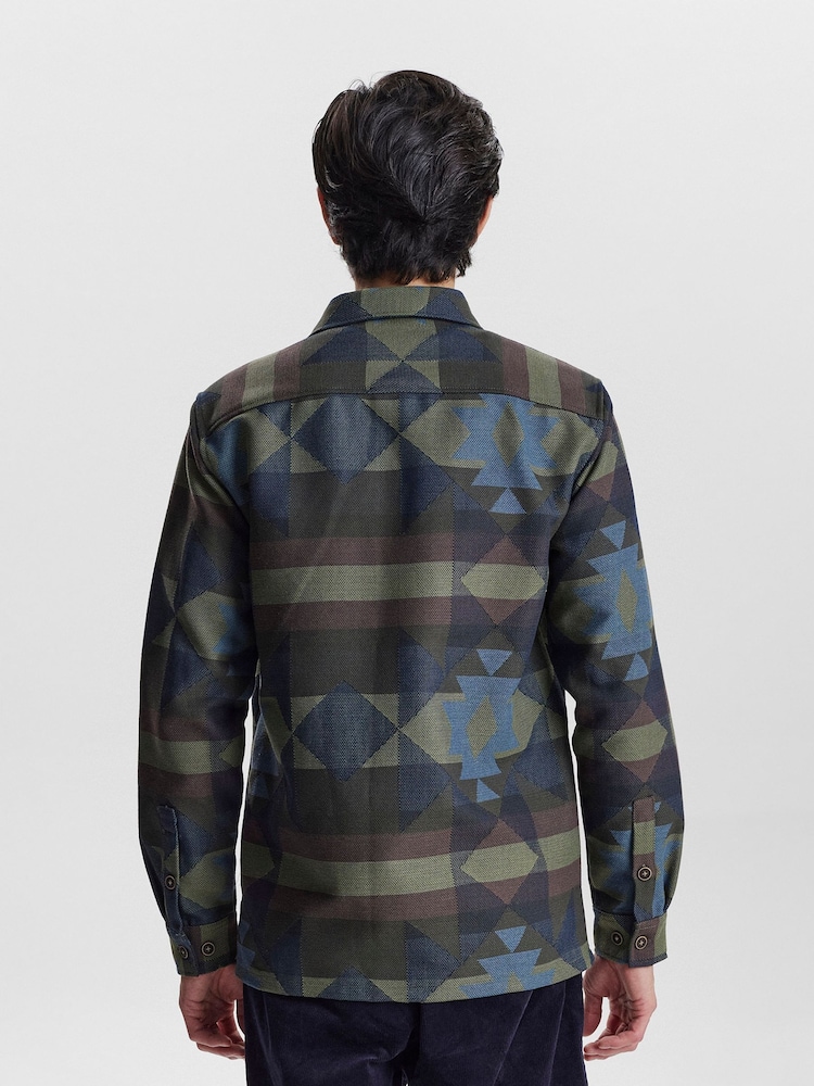 Anerkjendt Green Relaxed Fit Overshirt - Image 2 of 7
