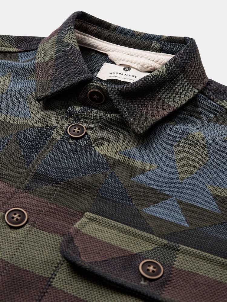 Anerkjendt Green Relaxed Fit Overshirt - Image 7 of 7