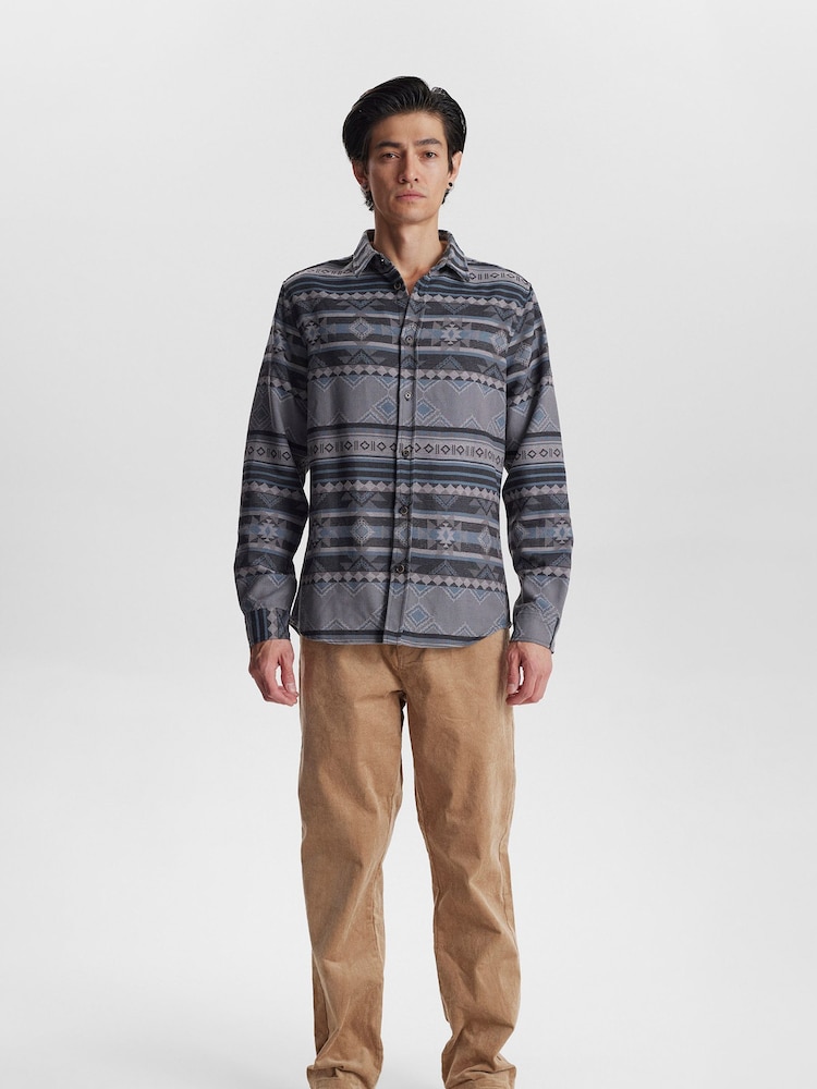Anerkjendt Grey Jacquard Shirt - Image 1 of 8