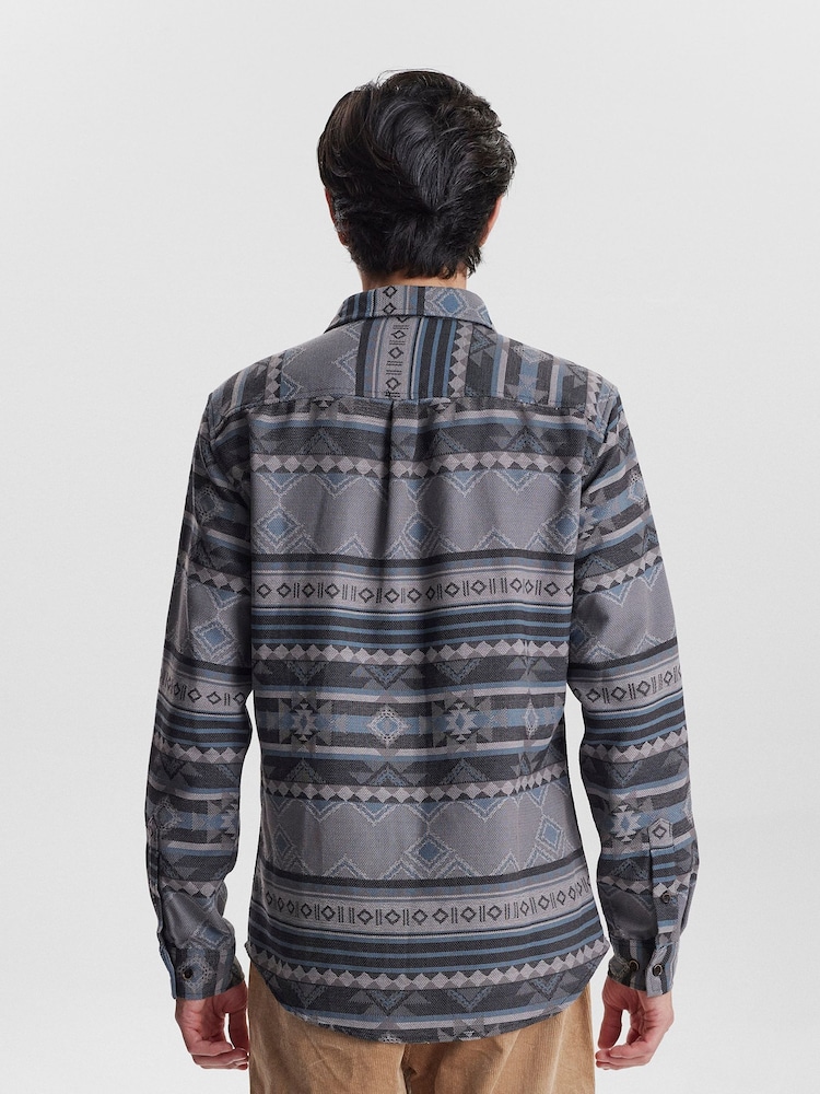 Anerkjendt Grey Jacquard Shirt - Image 2 of 8