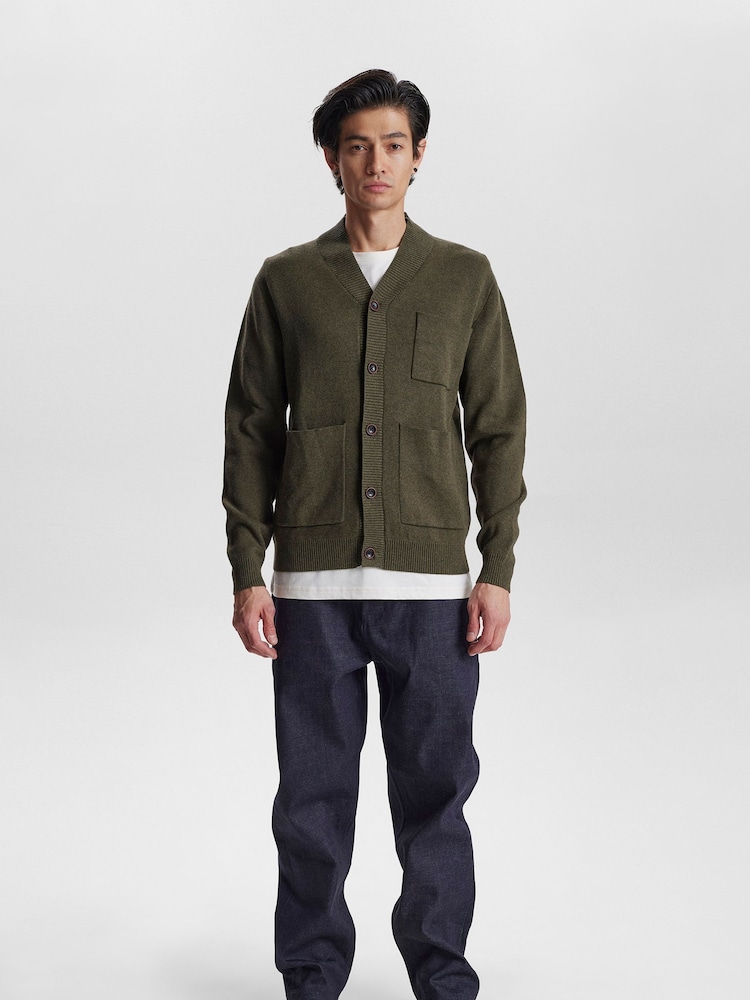 Anerkjendt Green 100% Cotton Milano Cardigan - Image 1 of 7 Anerkjendt Green 100% Cotton Milano Cardigan - Image 1 of 7