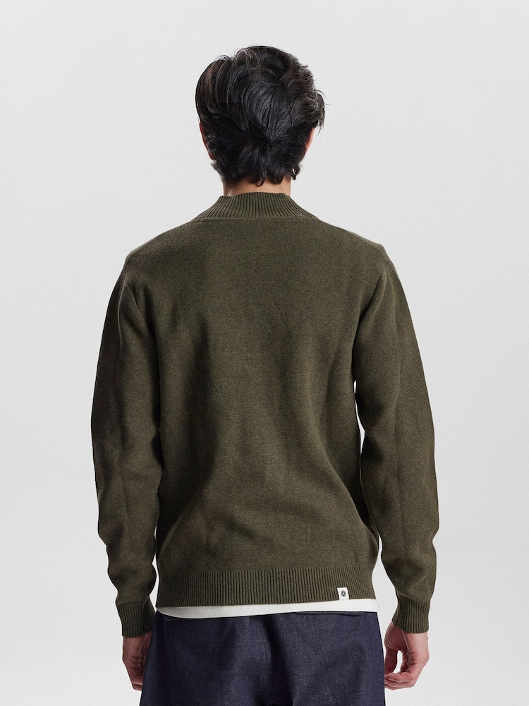 Anerkjendt Green 100% Cotton Milano Cardigan - Image 2 of 7 Anerkjendt Green 100% Cotton Milano Cardigan - Image 2 of 7