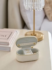 Nude Mini Travel Jewellery Box - Image 1 of 6