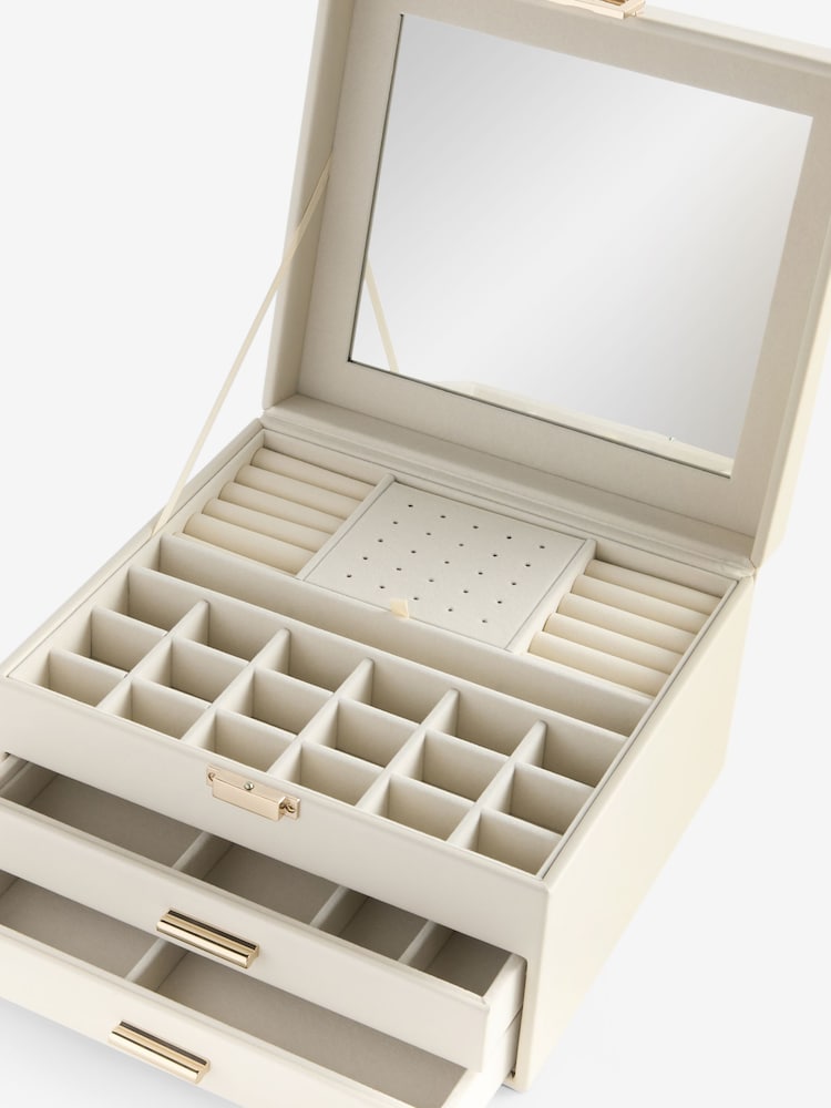 Faux Leather Jewellery Box - Image 3 of 3 Faux Leather Jewellery Box - Image 3 of 3