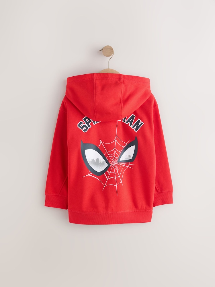 Red Spiderman Zip Through Hoodie (3-16yrs) - Image 2 of 4