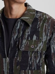Anerkjendt Green Jacquard Overshirt - Image 3 of 7