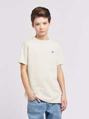 Белый - Lee Boys Badge 100% Cotton T-Shirt - Изображение 1 из 8