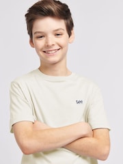 Белый - Lee Boys Badge 100% Cotton T-Shirt - Изображение 5 из 8