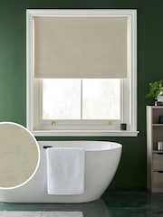 Dark Natural Ready Made Textured Roller Moisture Resistant Blind - Image 1 of 6