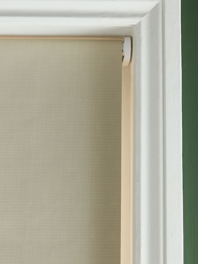 Dark Natural Ready Made Textured Roller Moisture Resistant Blind - Image 6 of 6