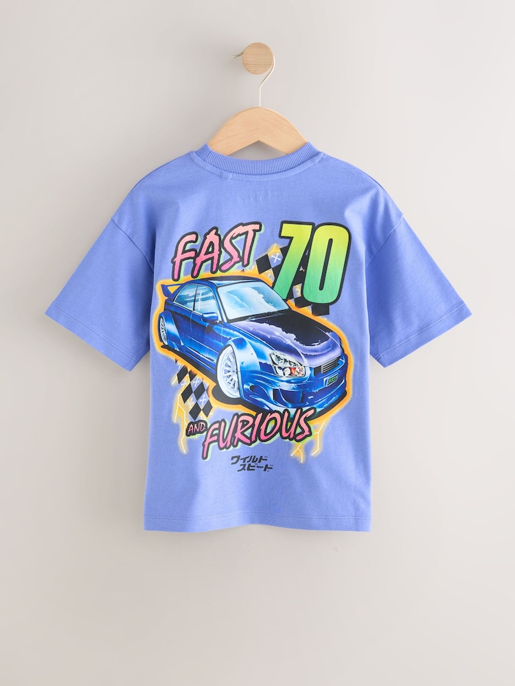 Purple 100% Cotton Fast And Furious Short Sleeve T-Shirt (3-16yrs) - Image 2 of 4