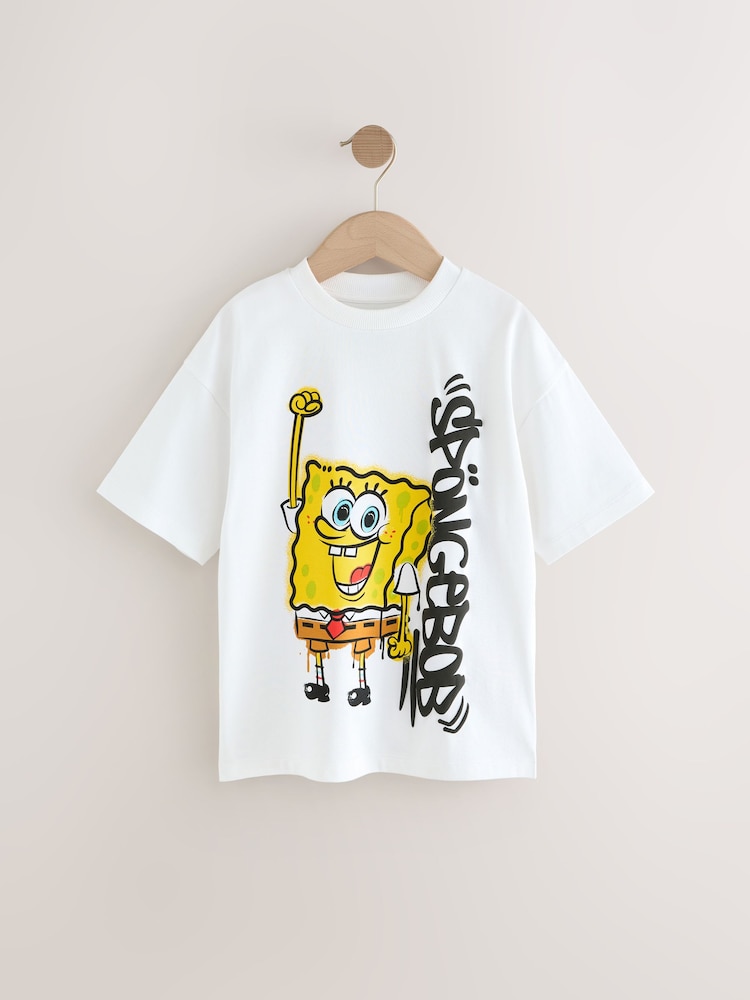 White Spongebob T-Shirt (3-16yrs) - Image 1 of 4