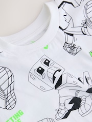 White All Over Print Licensed Minecraft T-Shirt (3-16yrs) - Image 8 of 9