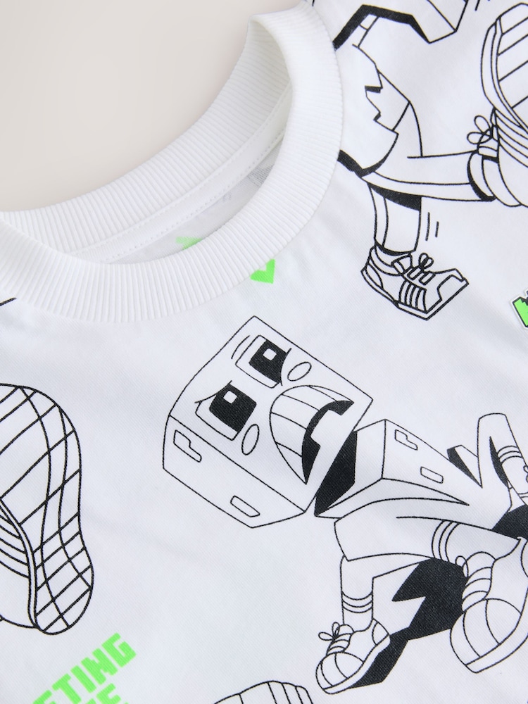 Blanc imprimé - T-shirt Minecraft sous licence (3-16 ans) - Image 8 of 9
