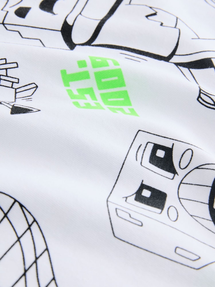 White All Over Print Licensed Minecraft T-Shirt (3-16yrs) - Image 9 of 9